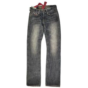 Z-Brand Womens Jeans 26x34 Frisco Fit Regular Straight Leg Black Distressed New